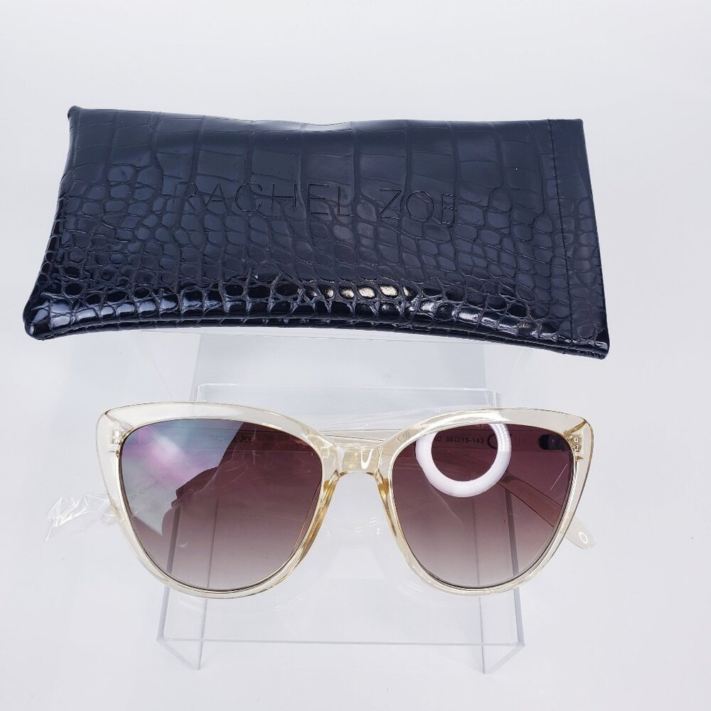 RZ by Rachel Zoe Nina Sunglasses Nude Crystal/ Brown Gradient Lenses